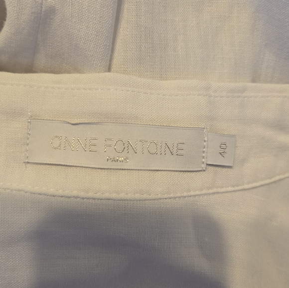Vintage Anne Fontaine Paris Aimane Linen Blend Blouse - Picture 3 of 5